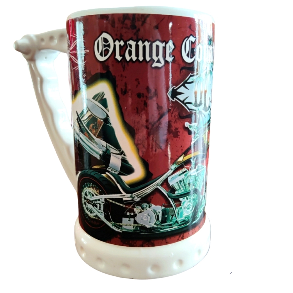 🗺️ Houston Harvest Orange County Choppers OCC Collectible Ceramic Stein 36oz